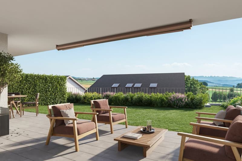 Neubau DORFRESORT - 3.5-Zi. Gartenwohnung mit Poolzugang (2)