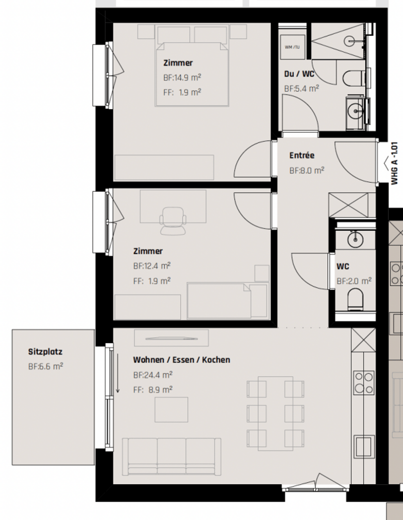 Luxuriöse Erdgeschosswohnung im Zentrum von St. Gallen (5)