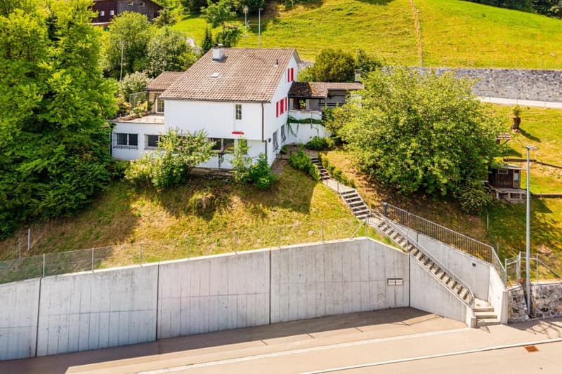 Viel Platz für Familie, Gäste, Kleingewerbe oder Vermietung. Charaktervolles Herrenhaus mit Einliegerwohnung an Aussichtslage sucht neuen Eigentümer, der es renoviert/saniert (1)