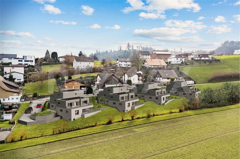 Hochwertige Einfamilienhäuser: mit Weitblick ins Grüne, Terrasse und nachhaltiger Bauweise (Haus 8b) (3)