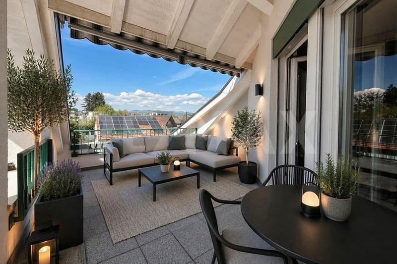 Charmante Dachwohnung mit Cheminée und Terrasse in ruhigem Quartier (9)