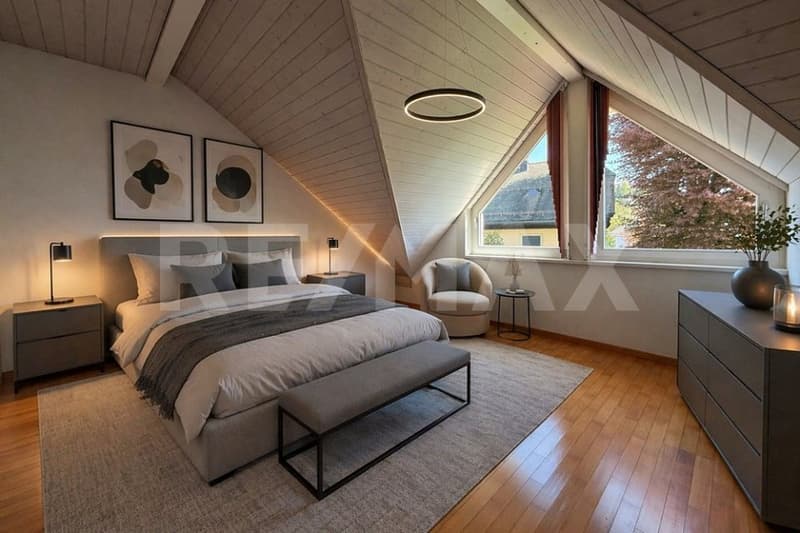 Charmante Dachwohnung mit Cheminée und Terrasse in ruhigem Quartier (13)