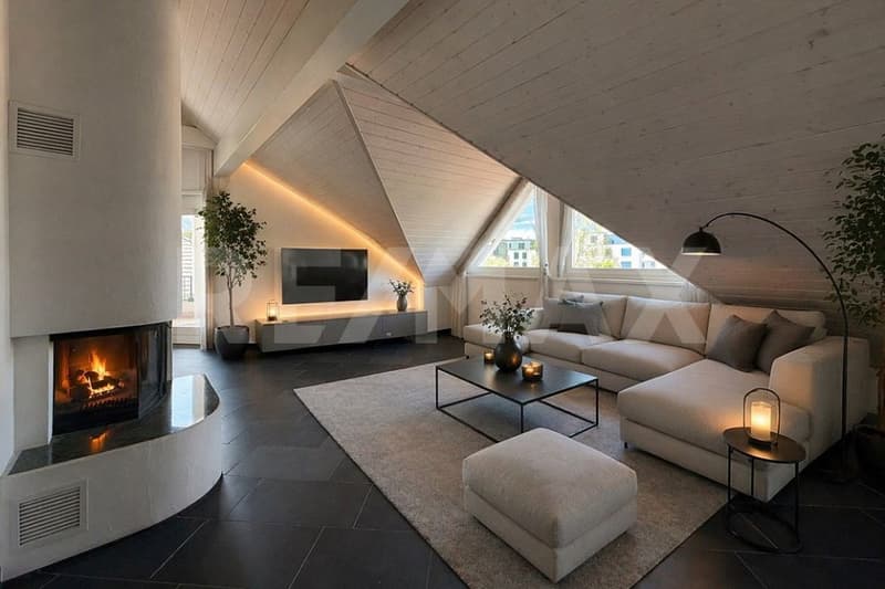 Charmante Dachwohnung mit Cheminée und Terrasse in ruhigem Quartier (4)