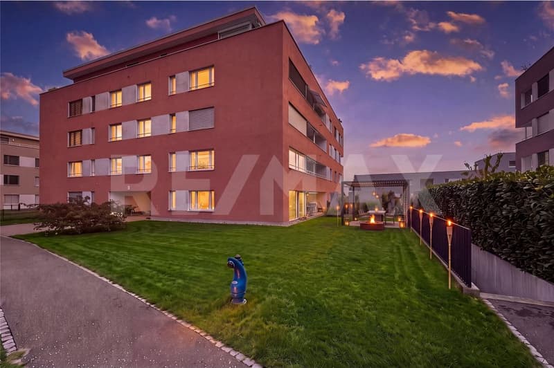 Wohnen mit Gartengefühl moderne 3½-Zimmer-Erdgeschosswohnung mit grosszügigem Aussenbereich (1)