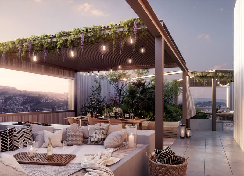 Dachterrasse für alle Anwohner
