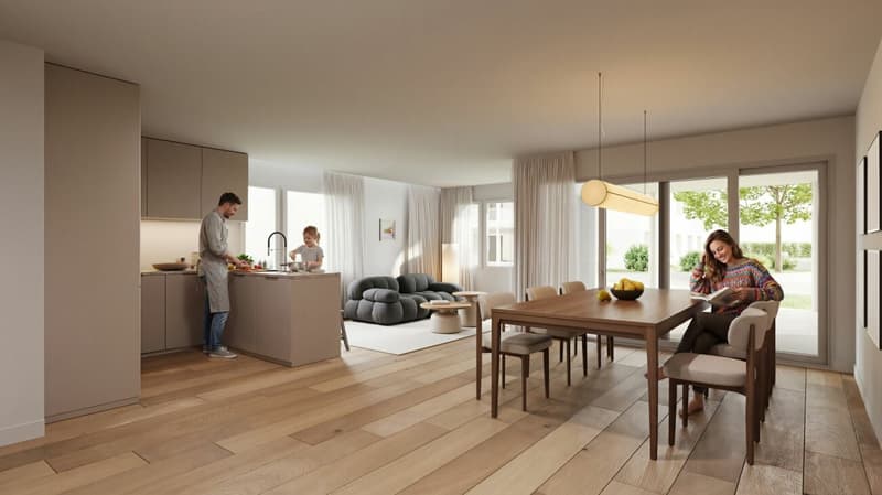 Helle 4.5-Zimmer Gartenwohnung mit Sitzplatz und Garten (1)