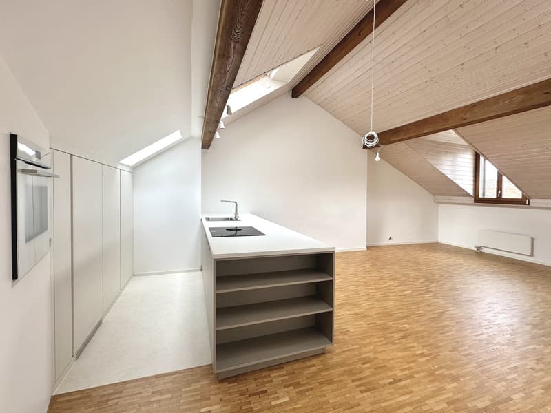 Appartement traversant de 4.5 pièces en attique d’un bâtiment mitoyen du centre-ville de Lausanne (1)