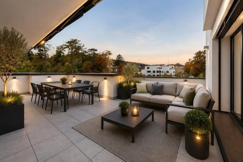 Geniessen Sie den den Feierabend auf Ihrer 126m2 Dachterrasse! (10)