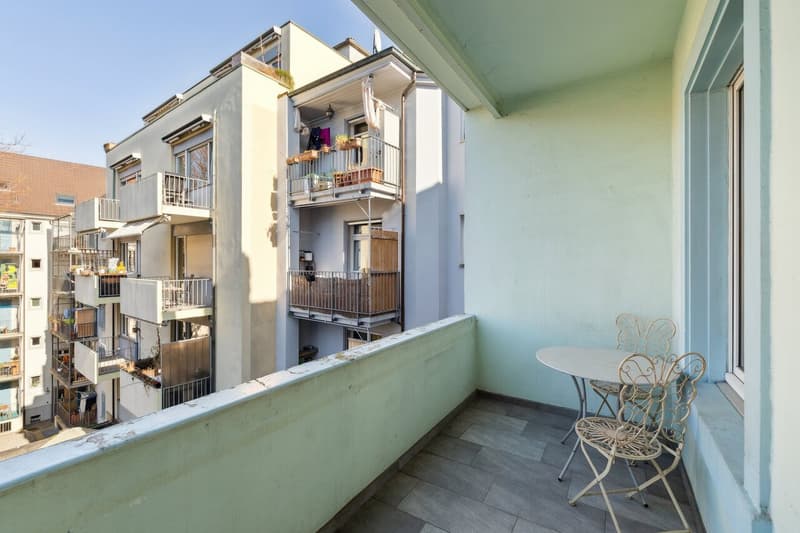 Balkon von Küche und Esszimmer