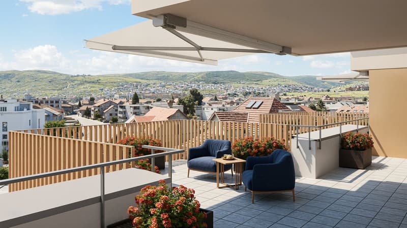 Unterdorf Studen Terrasse