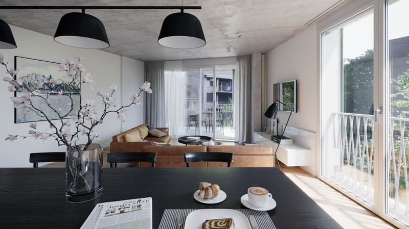 Besondere Architektur, Hochwertiger Wohnkomfort - 3.5-Zimmerwohnung (6)