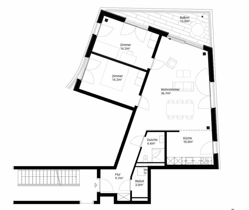 Exklusive Architektur, stilvoller Wohnkomfort - 3.5-Zimmerwohnung (9)