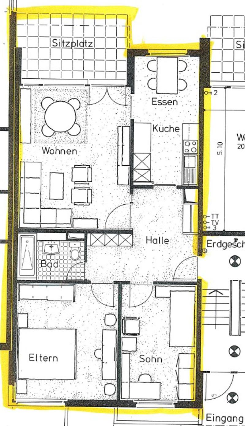 Moderne EG-3-Zimmerwohnung in Ettingen zu vermieten (8)