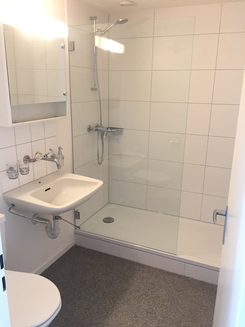 Bad mit Dusche und WC