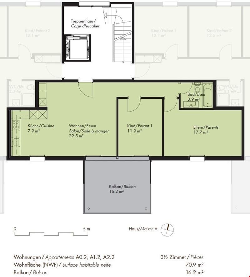 Grundriss der Wohnung