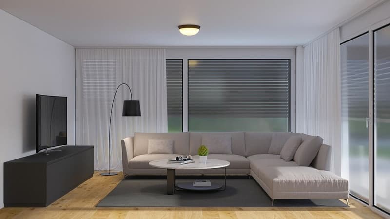Moderne 5.5-Zimmer-Gartenwohnung mit Terrasse und Privatgarten - Neubau MFH Klösterli, Brig (5)