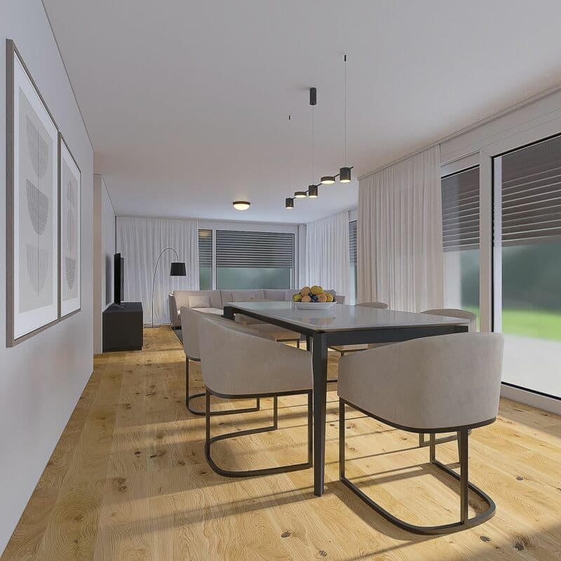 Moderne 5.5-Zimmer-Gartenwohnung mit Terrasse und Privatgarten - Neubau MFH Klösterli, Brig (3)