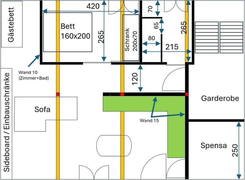 2½ ZI-WOHNUNG IN VÄTTIS (SG), MÖBLIERT, TEMPORÄR (7)