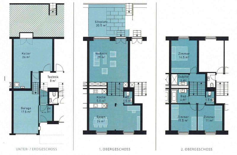 4½ ZIMMER-HAUS IN MELLINGEN (AG), MÖBLIERT, TEMPORÄR (10)