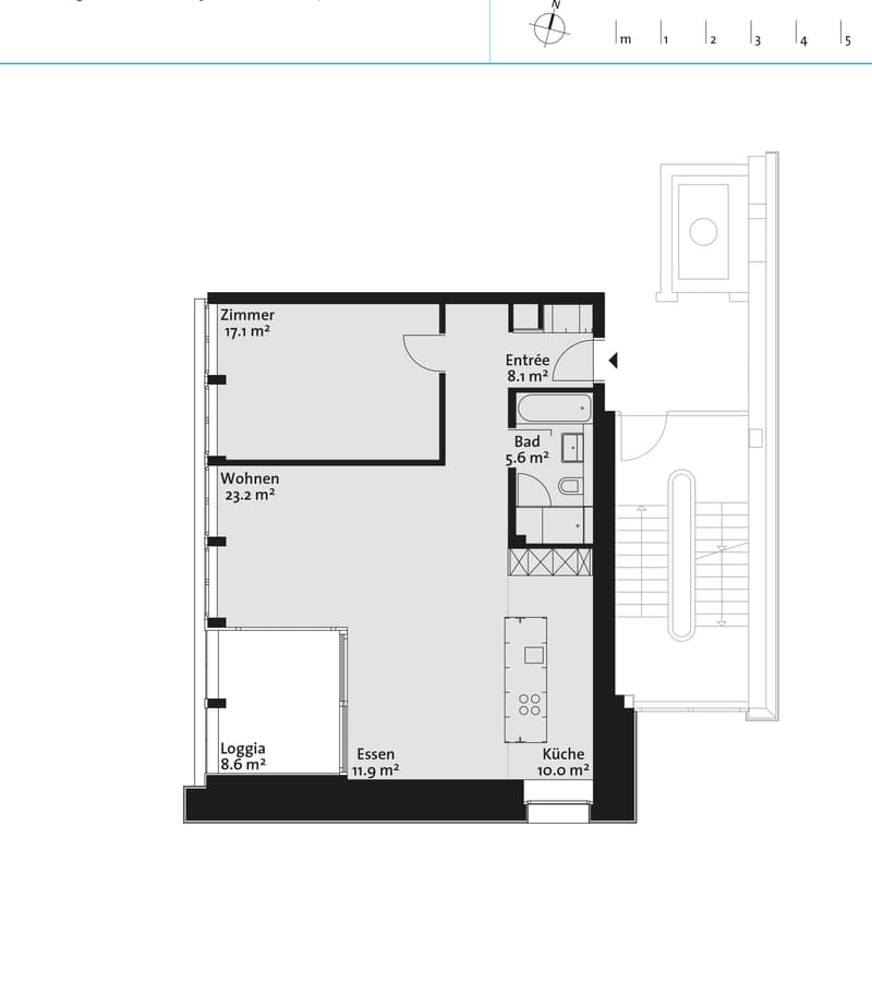 2½ ZI-WOHNUNG IN WINTERTHUR - OBERWINTERTHUR, MÖBLIERT, TEMPORÄR (7)