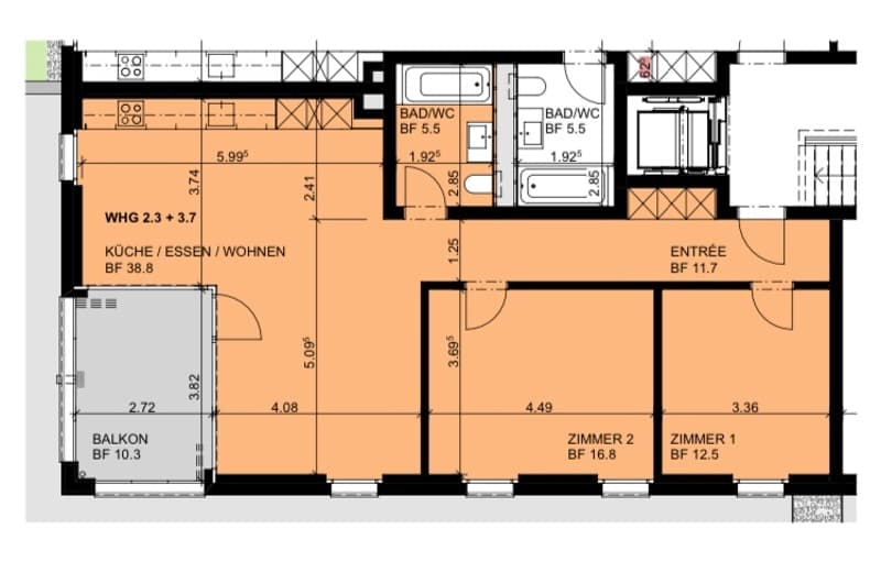 3½ ZI-WOHNUNG IN HEDINGEN (ZH), MÖBLIERT, TEMPORÄR (10)