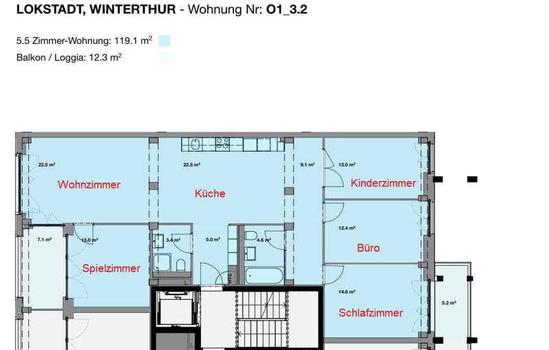5½ ZI-WOHNUNG IN WINTERTHUR - STADT, MÖBLIERT, TEMPORÄR (10)