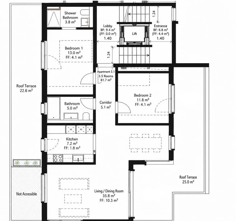 3½ ZIMMER-ATTIKAWOHNUNG IN ZÜRICH - KREIS 10 HÖNGG, MÖBLIERT, TEMPORÄR (10)