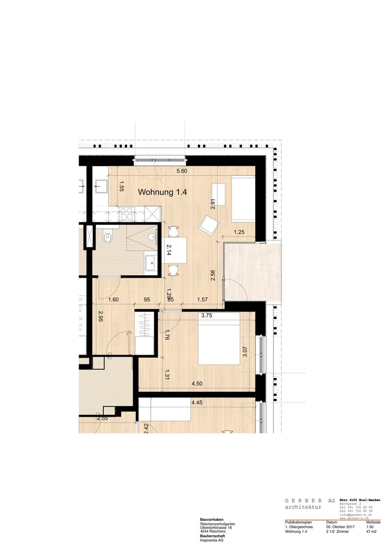 Moderne 2.5-Zi-Wohnung mit Balkon - Nr. 1.4 (8)