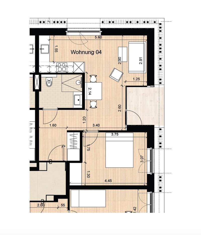 Moderne 2.5-Zi-Wohnung mit Terrasse - Nr. 0.4 (7)