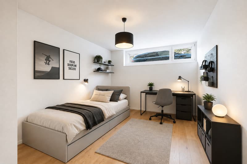 Schlafzimmer 3 möbliert