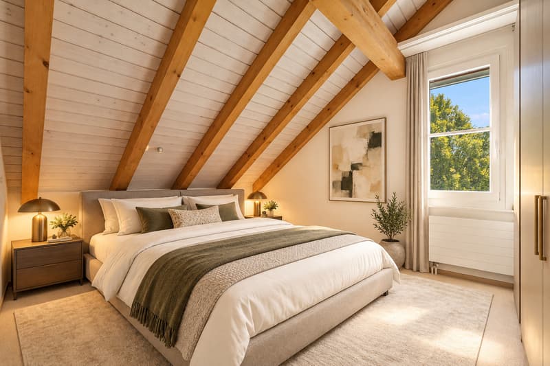 so könnte es sein: Schlafzimmer gestaged