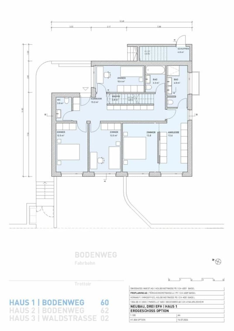 Erdgeschoss Option, Haus 1