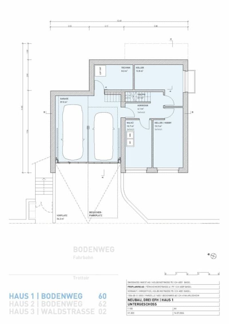 Untergeschoss, Haus 1