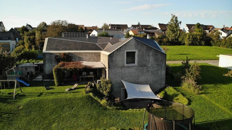 Hausansicht aus dem Garten (Aktueller Stand)