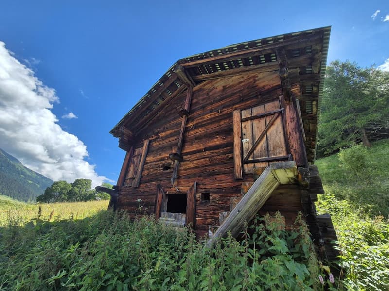 Typical Valais barn - shed with various parcels (6)