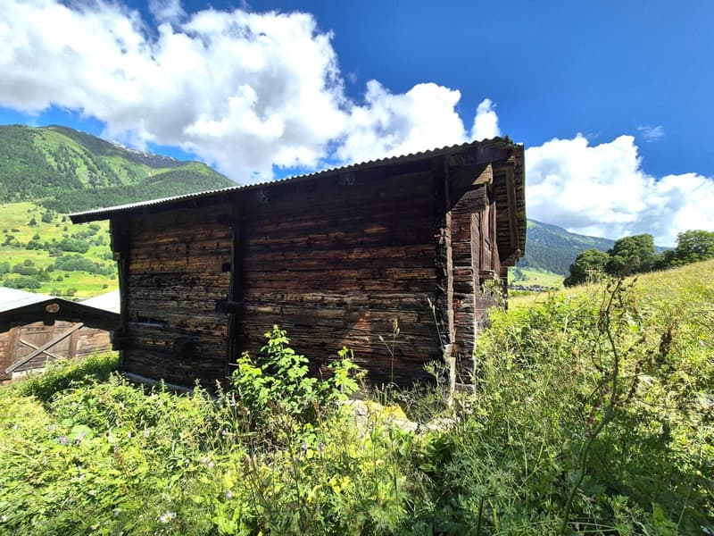 Typical Valais barn - shed with various parcels (3)
