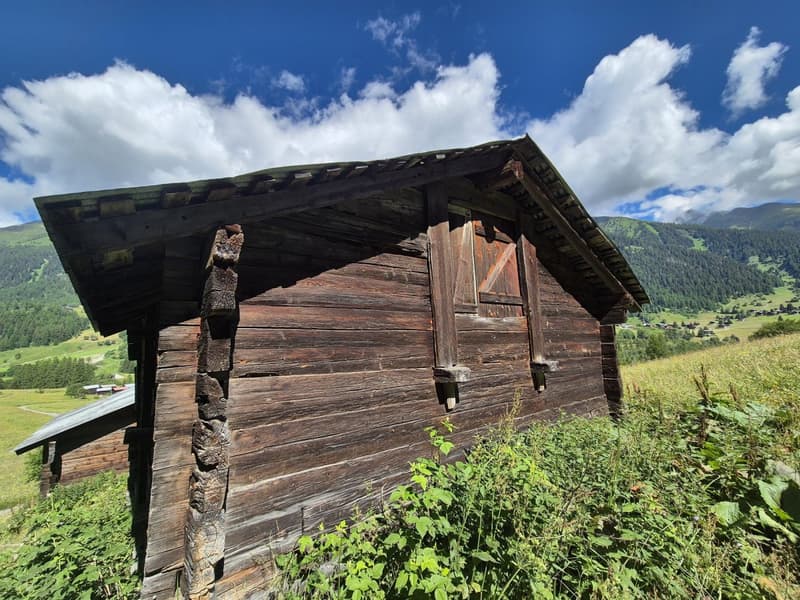 Typical Valais barn - shed with various parcels (4)