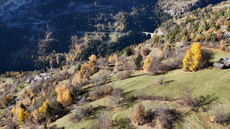 Sonniges Landwirtschaftsland mit Stall bei Leukerbad (8)