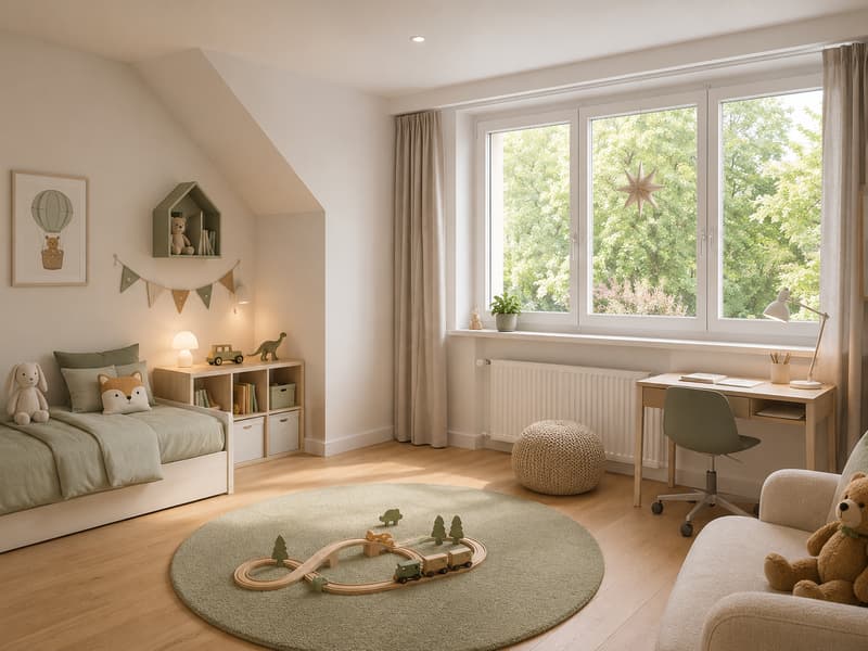Zimmer im Obergeschoss nach der Renovation