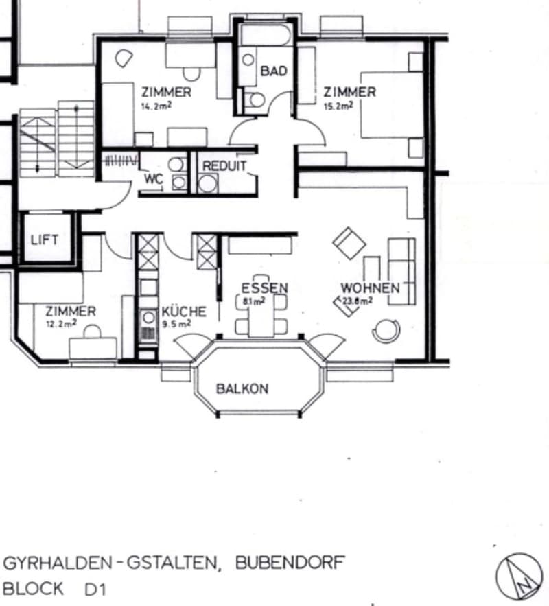 2 rooms, bathroom, kitchen, living room, balcony