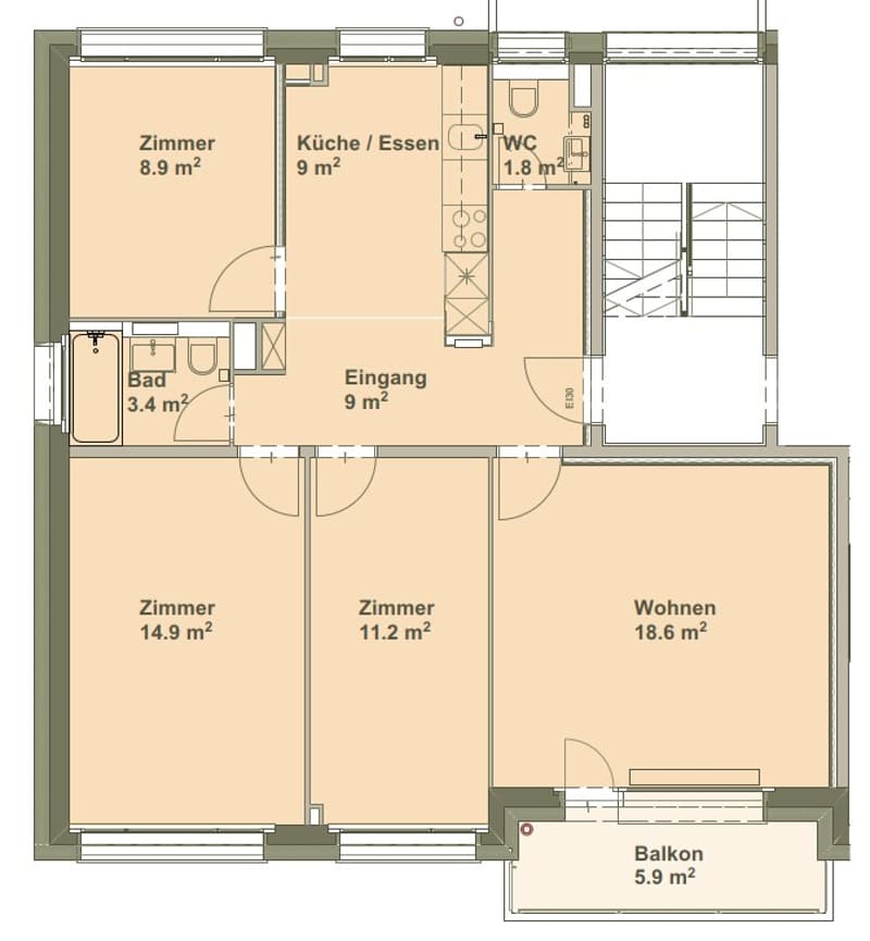 Charmante, helle Wohnung mit Balkon (2)