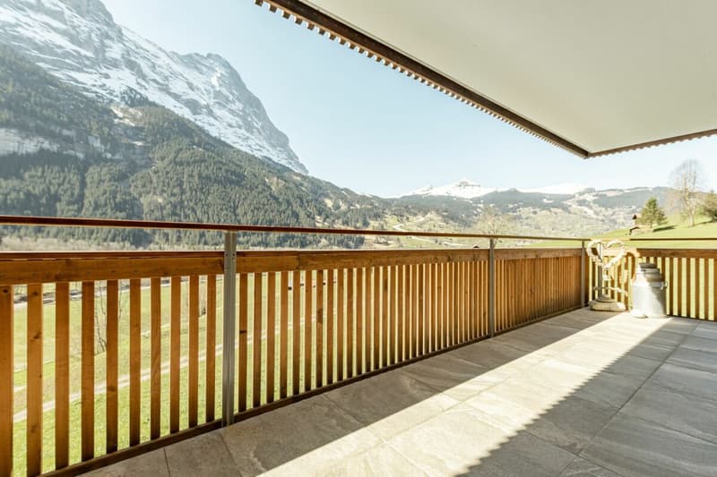 Grindelwald : appartement de vacances calme de 3,5 pièces avec balcon et espace de jardin (13)