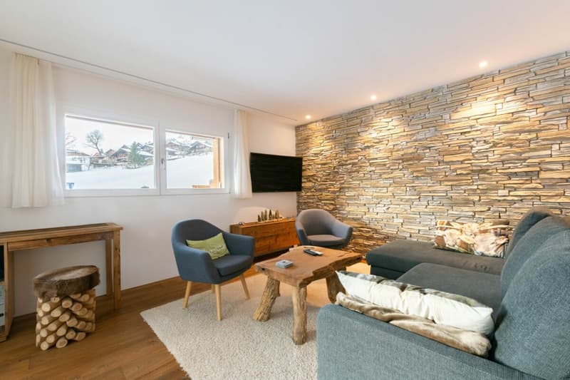 Grindelwald : appartement de vacances calme de 3,5 pièces avec balcon et espace de jardin (6)