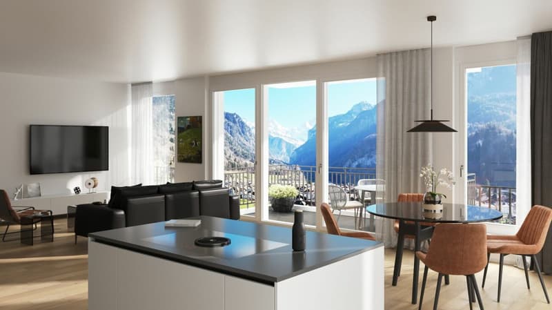 Neubau 4.5-Zimmer-Penthouse Nr. 18 im Mehrfamilienhaus Schönbühl 360° in Wilderswil (1)