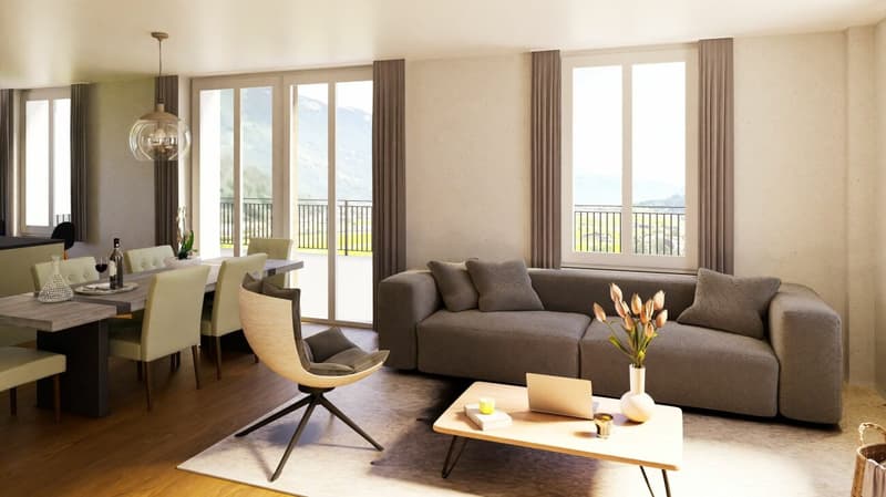 Neubau 4.5-Zimmer-Penthouse Nr. 18 im Mehrfamilienhaus Schönbühl 360° in Wilderswil (9)