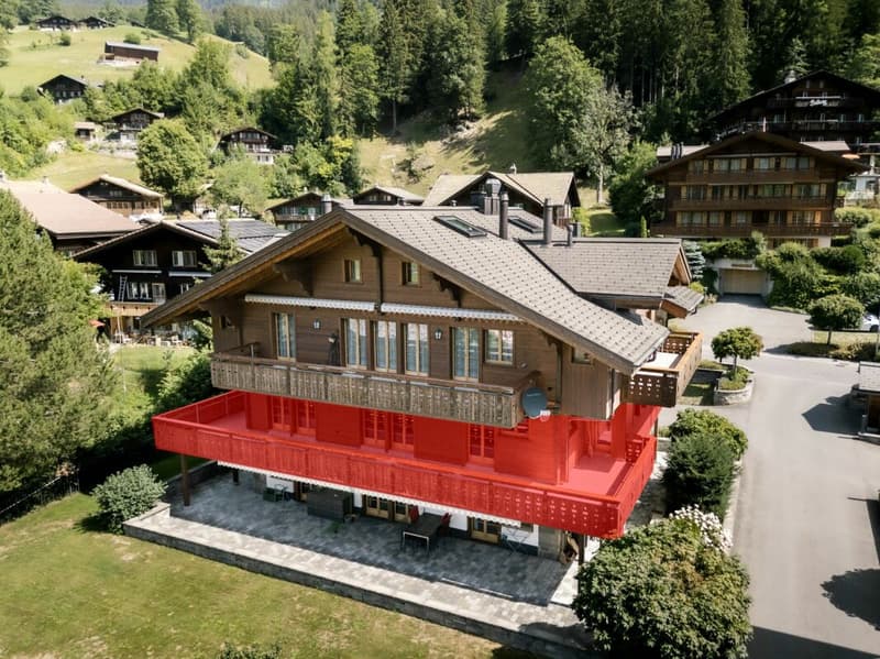 Sonnige 4.5-Zimmerwohnung, Chalet Silberblume (2)