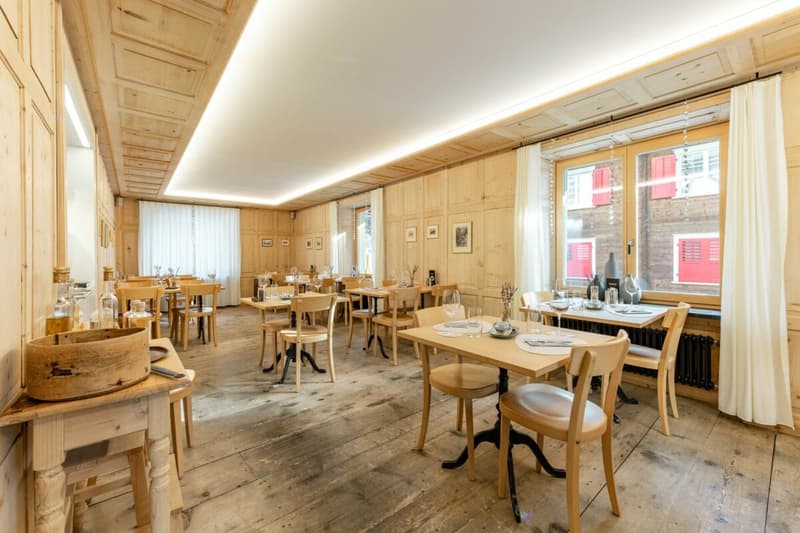 Restaurant des Hotels Vallatscha bei Disentis