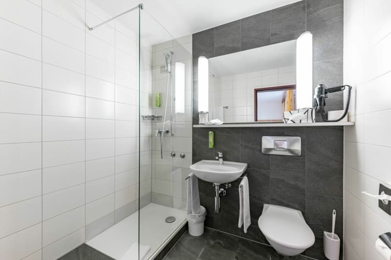 Ein Badezimmer im Seelandhotel Weisses Kreuz in Lyss