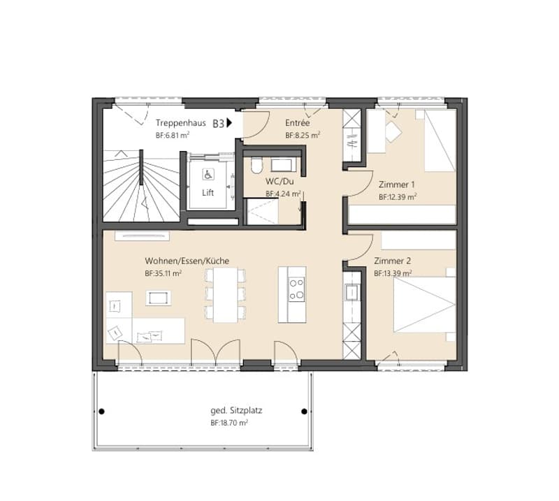 Moderne 3.5-Zimmer Wohnung im Eigentumsstandard im Herzen von Langendorf (10)