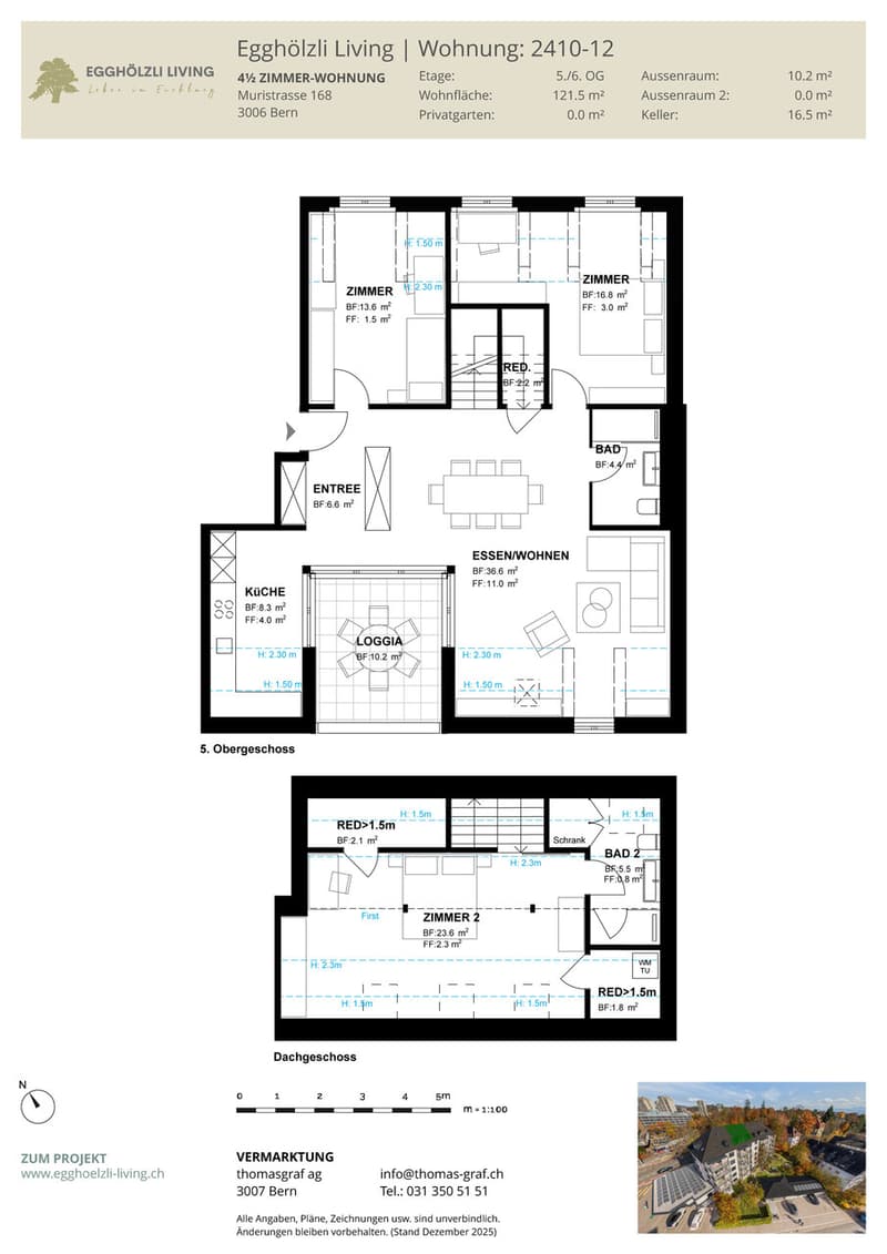 Grundriss Eigentums-Dachwohnung
